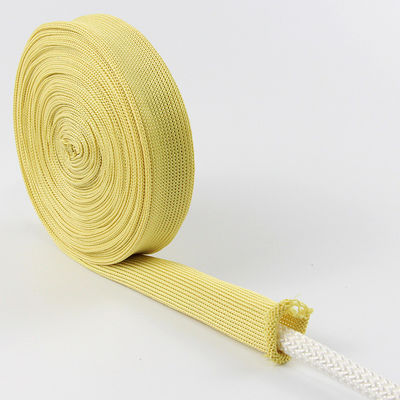 Tecido de malha de malha de Kevlar de largura 20 mm amarelo