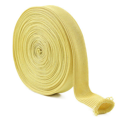 Tecido de malha de malha de Kevlar de largura 20 mm amarelo