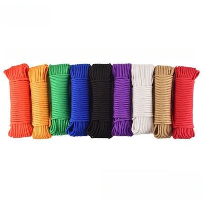 Cordão elástico de tenda de nylon laranja 2mm-10mm Cordão de cordas de tenda ajustável