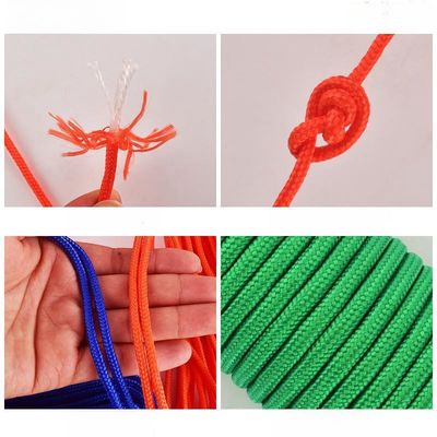 Cordão elástico de tenda de nylon laranja 2mm-10mm Cordão de cordas de tenda ajustável