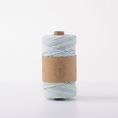 ISO9001 Cordão de algodão de trança sólida colorido de 3 mm torcido de macrame