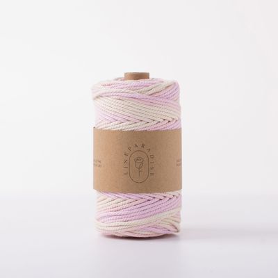 ISO9001 Cordão de algodão de trança sólida colorido de 3 mm torcido de macrame