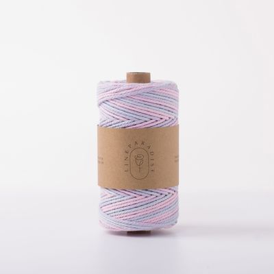 ISO9001 Cordão de algodão de trança sólida colorido de 3 mm torcido de macrame