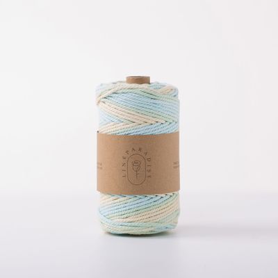 ISO9001 Cordão de algodão de trança sólida colorido de 3 mm torcido de macrame