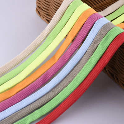 12 mm Cordão de algodão trançado plano ISO14001 Cordão de macrame colorido