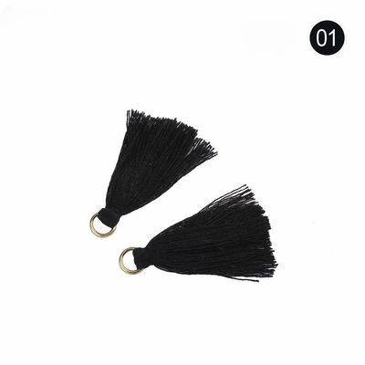 Tassel de algodão colorido 3cm Decoração de vestuário Tassels de fio de algodão