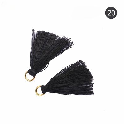 Tassel de algodão colorido 3cm Decoração de vestuário Tassels de fio de algodão