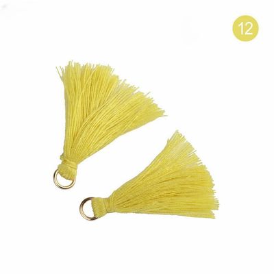 Tassel de algodão colorido 3cm Decoração de vestuário Tassels de fio de algodão