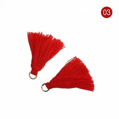 Tassel de algodão colorido 3cm Decoração de vestuário Tassels de fio de algodão