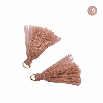 Tassel de algodão colorido 3cm Decoração de vestuário Tassels de fio de algodão