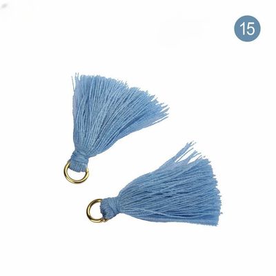 Tassel de algodão colorido 3cm Decoração de vestuário Tassels de fio de algodão