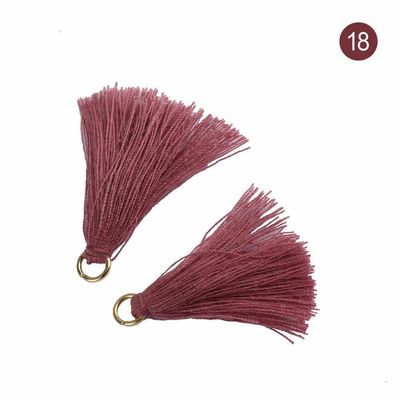 Tassel de algodão colorido 3cm Decoração de vestuário Tassels de fio de algodão