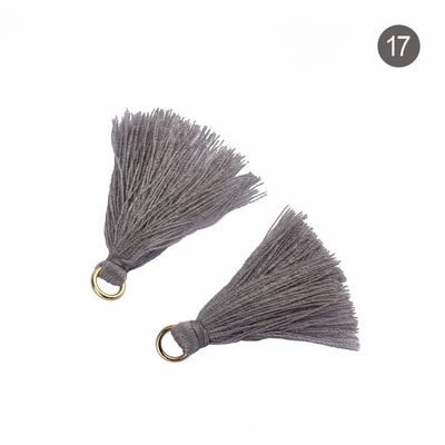 Tassel de algodão colorido 3cm Decoração de vestuário Tassels de fio de algodão