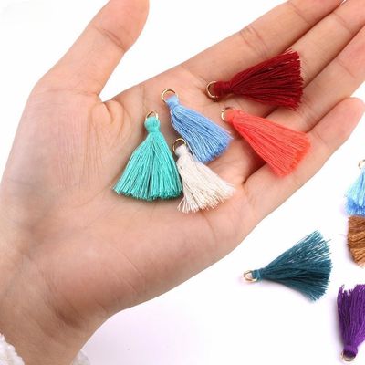 Tassel de algodão colorido 3cm Decoração de vestuário Tassels de fio de algodão