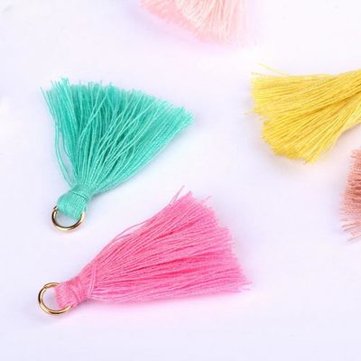 Tassel de algodão colorido 3cm Decoração de vestuário Tassels de fio de algodão
