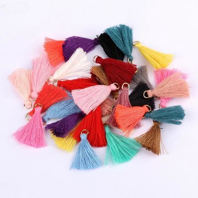 Tassel de algodão colorido 3cm Decoração de vestuário Tassels de fio de algodão