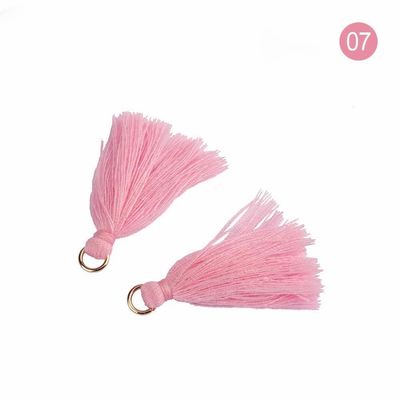 Tassel de algodão colorido 3cm Decoração de vestuário Tassels de fio de algodão