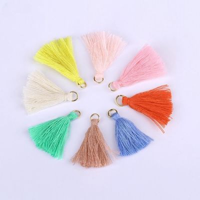 Tassel de algodão colorido 3cm Decoração de vestuário Tassels de fio de algodão