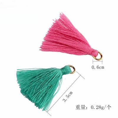 Tassel de algodão colorido 3cm Decoração de vestuário Tassels de fio de algodão