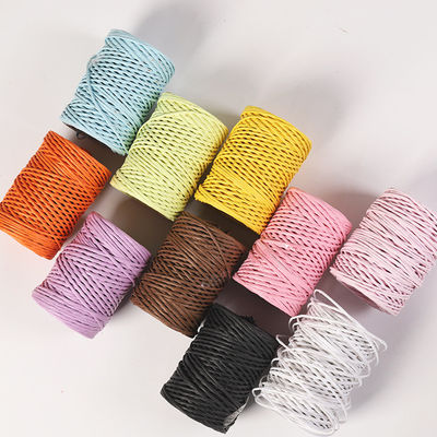 Fios de ferro 2 mm Cordo de papel Eco DIY Cordo de papel torcido biodegradável