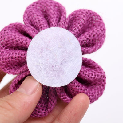 8 cm Flor de fita de borracha cor de laranja cor-de-rosa Flor de corda de juta preta