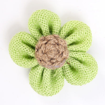 8 cm Flor de fita de borracha cor de laranja cor-de-rosa Flor de corda de juta preta