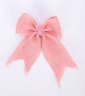 8cm*11cm Jute Ribbon Bow Green Rose Decorative Burlap Ribbon Bow