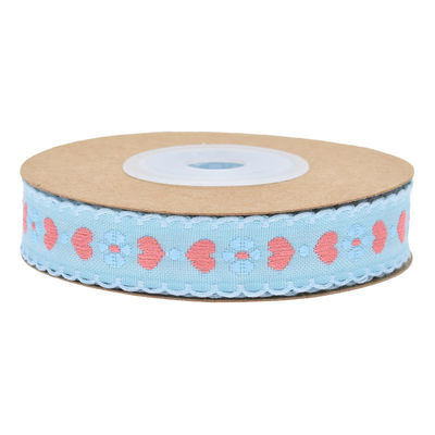 Jacquard 12mm Floral Wired Ribbon ISO14001 Vintage Floral Ribbon