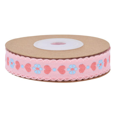 Jacquard 12mm Floral Wired Ribbon ISO14001 Vintage Floral Ribbon