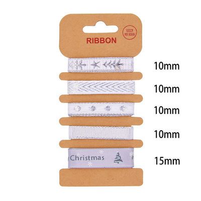 ODM fita de poliéster 2mm 10mm 15mm fita de embrulho de presente de Natal