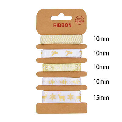 ODM fita de poliéster 2mm 10mm 15mm fita de embrulho de presente de Natal