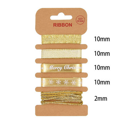 ODM fita de poliéster 2mm 10mm 15mm fita de embrulho de presente de Natal