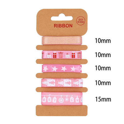 ODM fita de poliéster 2mm 10mm 15mm fita de embrulho de presente de Natal