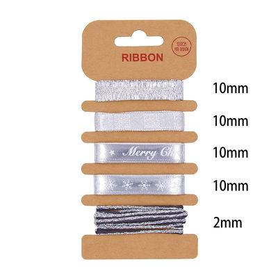 ODM fita de poliéster 2mm 10mm 15mm fita de embrulho de presente de Natal