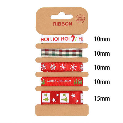 ODM fita de poliéster 2mm 10mm 15mm fita de embrulho de presente de Natal