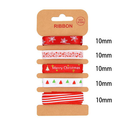 ODM fita de poliéster 2mm 10mm 15mm fita de embrulho de presente de Natal