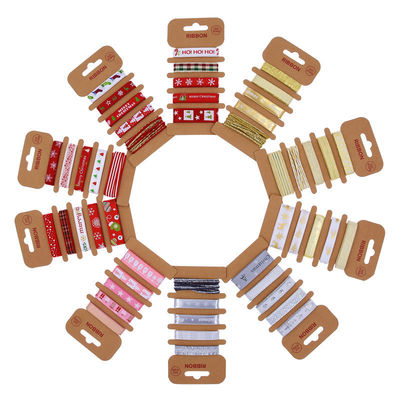 ODM fita de poliéster 2mm 10mm 15mm fita de embrulho de presente de Natal