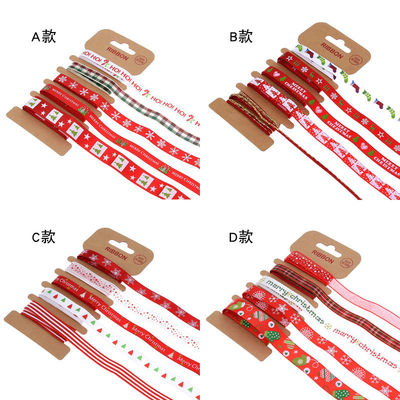 ODM fita de poliéster 2mm 10mm 15mm fita de embrulho de presente de Natal