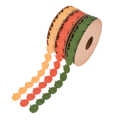 18mm * 15y Ultrassônica de abóbora fita com fio para decoração de Halloween