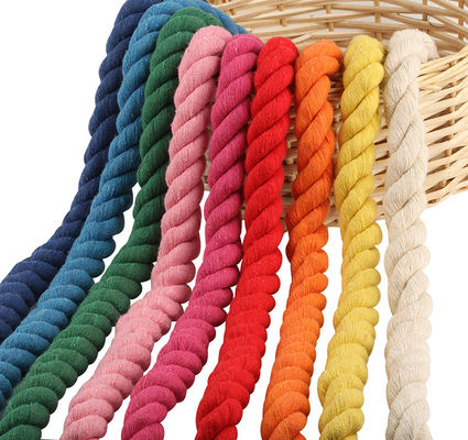 DIY Corda de algodão colorido Macrame 20mm Corda de algodão colorido para artesanato