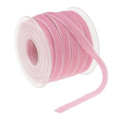 10mm*20Y Faixa de Veludo Elástica Faixa de Veludo Cor-de-Rosa ISO9001