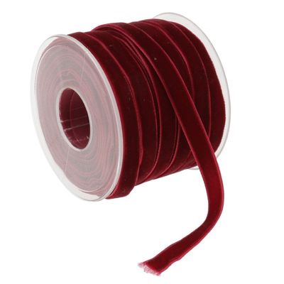 10mm*20Y Faixa de Veludo Elástica Faixa de Veludo Cor-de-Rosa ISO9001