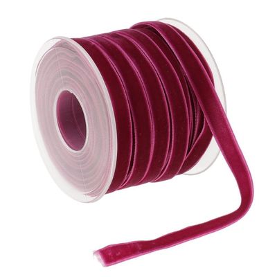 10mm*20Y Faixa de Veludo Elástica Faixa de Veludo Cor-de-Rosa ISO9001