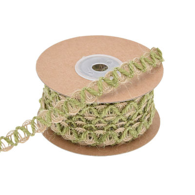 Faixa de borracha verde escuro de folha 2mm-15mm*10y Faixa com fio de juta