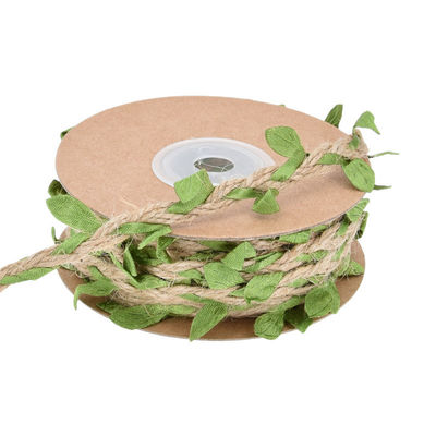 Faixa de borracha verde escuro de folha 2mm-15mm*10y Faixa com fio de juta