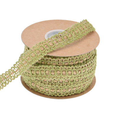 Faixa de borracha verde escuro de folha 2mm-15mm*10y Faixa com fio de juta
