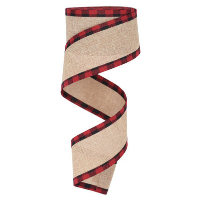 40 mm &amp; 63 mm*10y Jute Lattice Ribbon Biodegradable Lattice Burlap Ribbon
