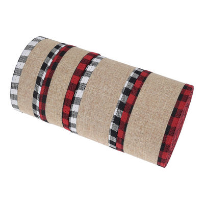 40 mm &amp; 63 mm*10y Jute Lattice Ribbon Biodegradable Lattice Burlap Ribbon