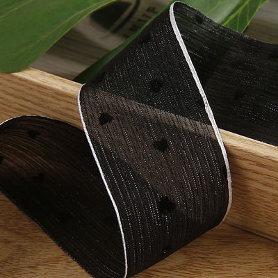 3 cores Faixa listrada 40mm Coração Impressa Faixa de Poliéster OEM Eco Friendly