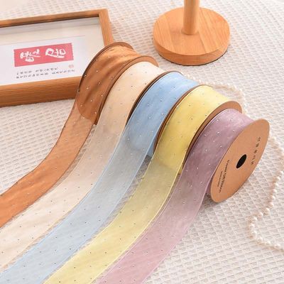 4cm*18m Shinny Diamond Polyester Organza Ribbon High Quality Gift Ribbon (Ribanda de presente de alta qualidade)